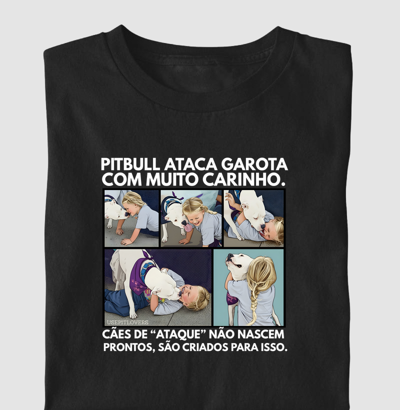 PIT BULL ATACA GAROTA COM MUITO CARINHO. CÃES DE "ATAQUE" NÃO NASCEM PRONTOS, SÃO CRIADOS PARA ISSO.