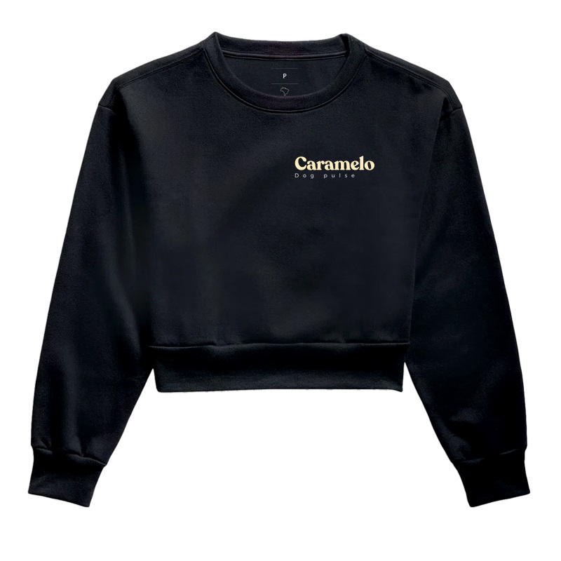 Cropped Moletom Dog Pulse Caramelo Heart