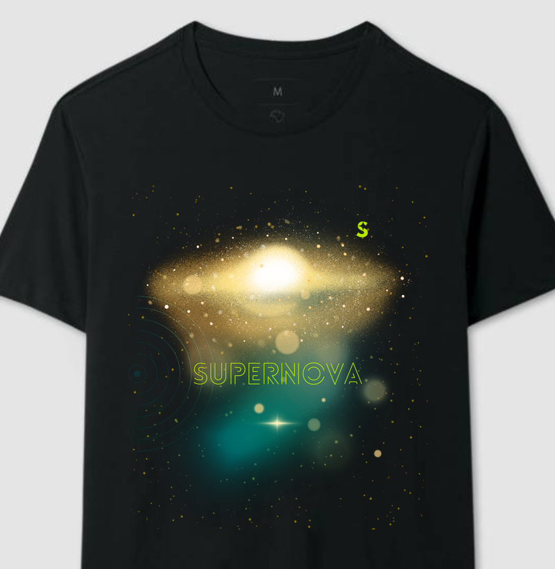 Supernova, o Brilho Eterno da Criação Divina. Camiseta Supernova Estampada 