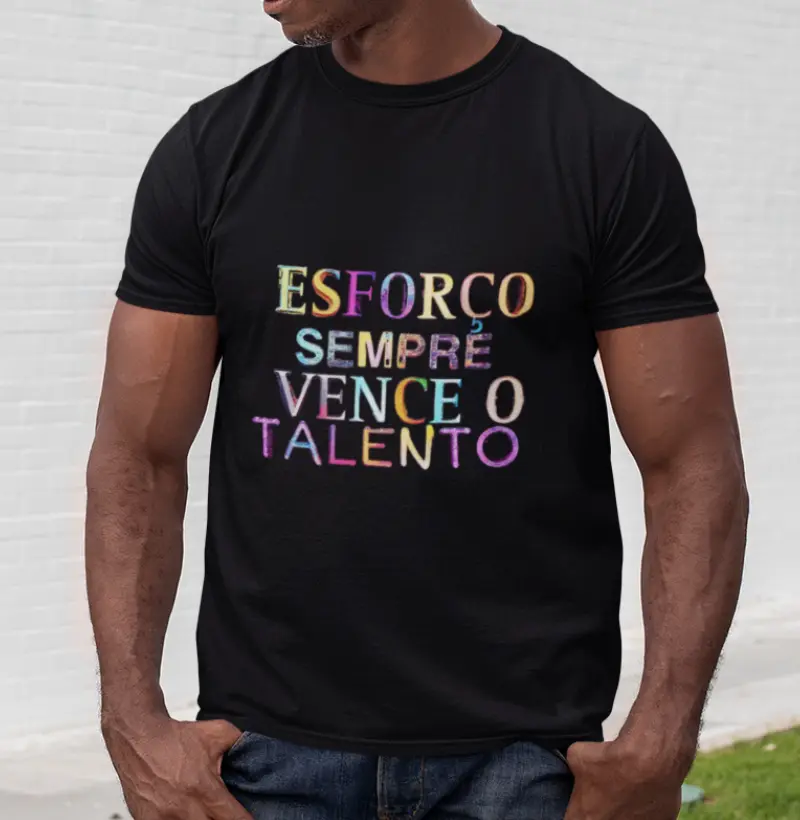Camiseta Esforço Vence o Talento Neon - Qualidade Reserva