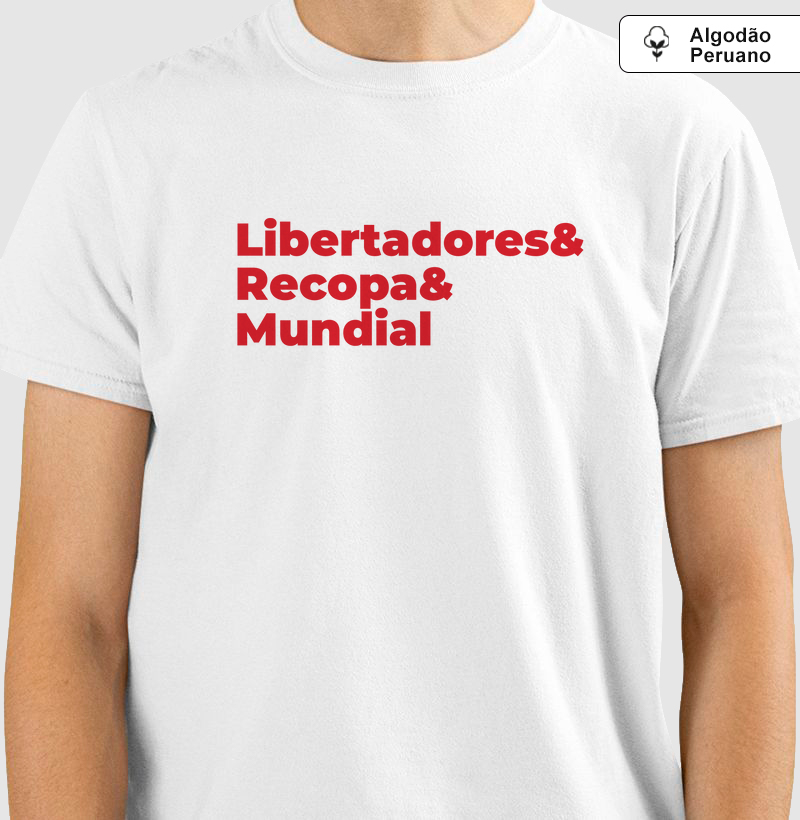 Camiseta Algodão Peruano Libertadores & Recopa & Mundial