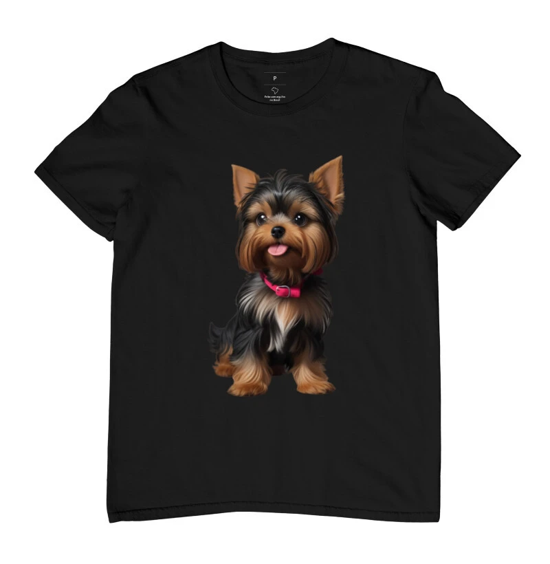 Camiseta Yorkshire de linguinha de fora