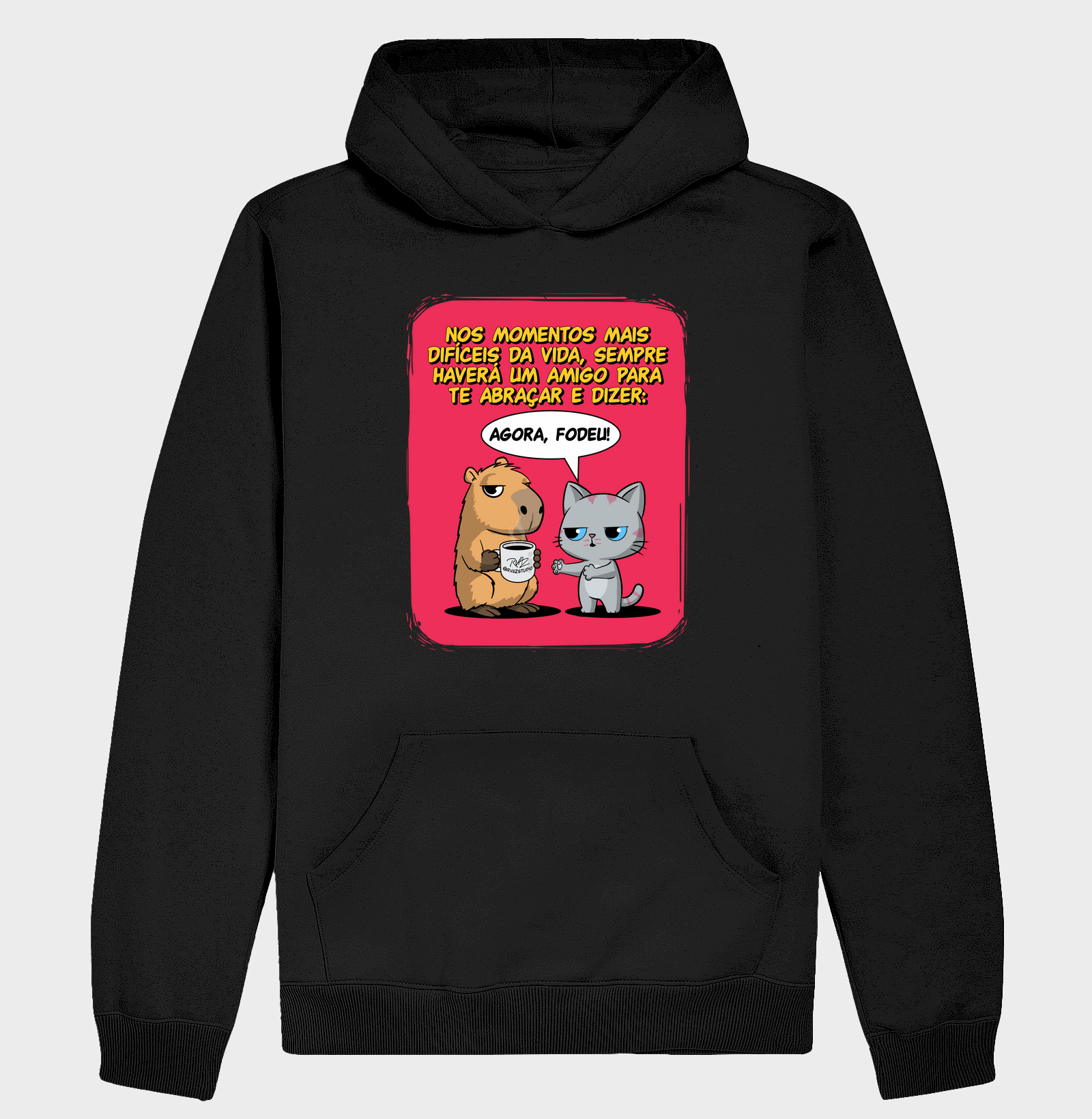 Camiseta Capivara e Gato Amigos