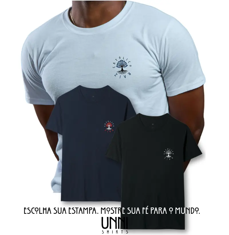 Estampa Bls Católica Raiz Branca Masc.