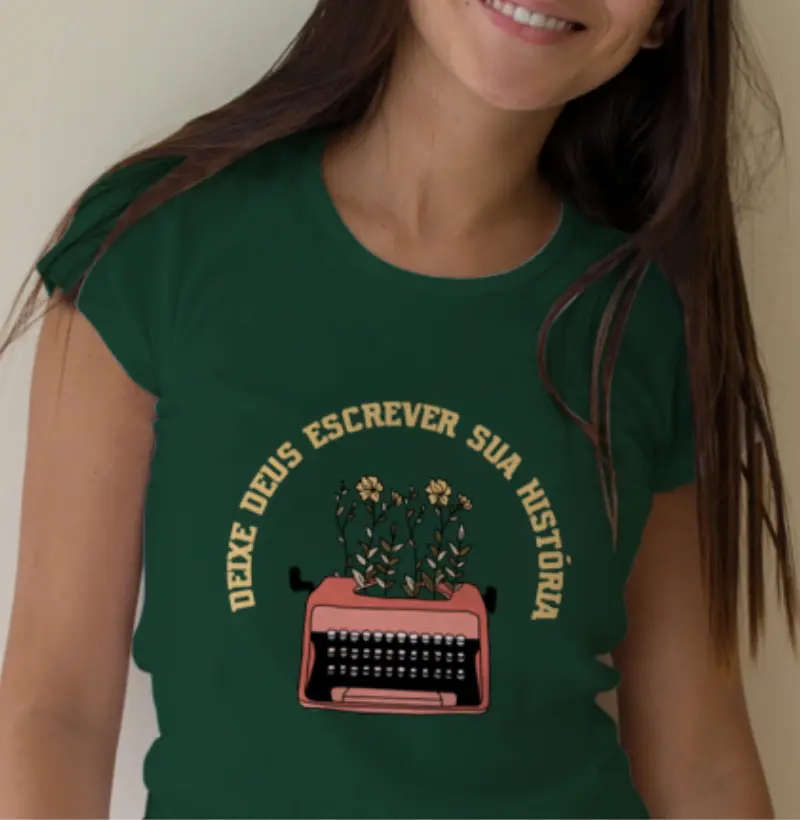 Camiseta - Deixe Deus Escrever a Sua História