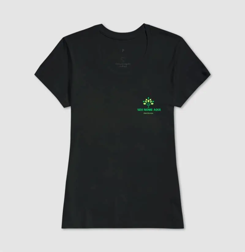 Camiseta de psicologia com seu nome estampado 