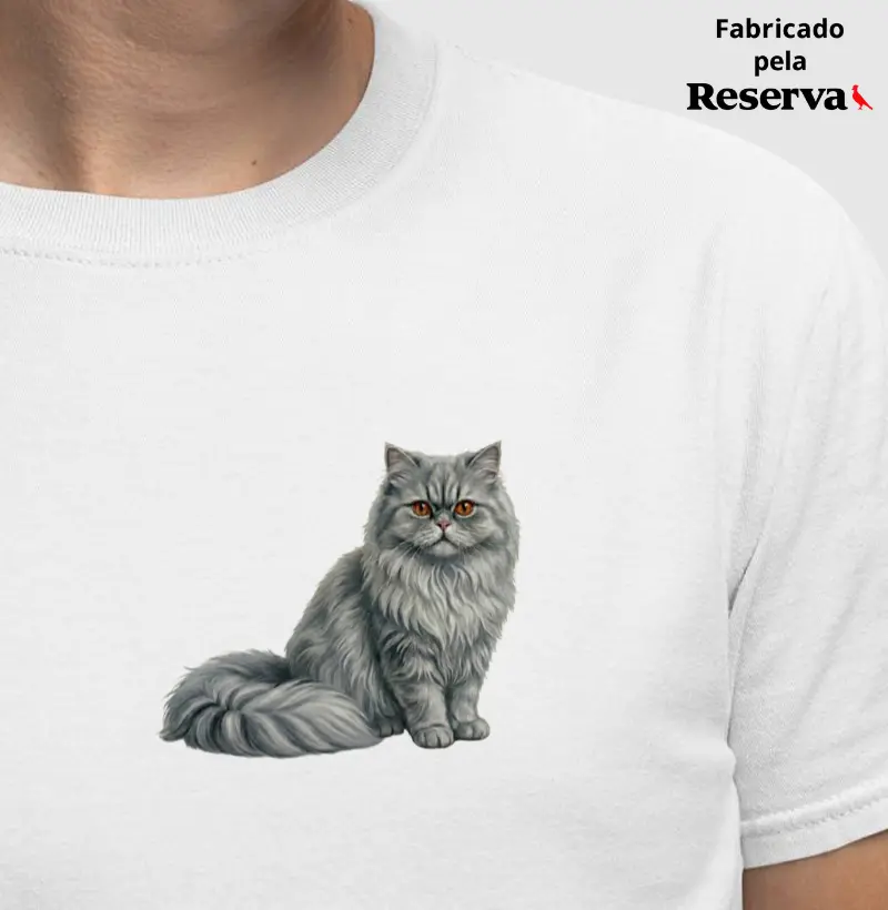 Gato Persa Cinza Minimalista