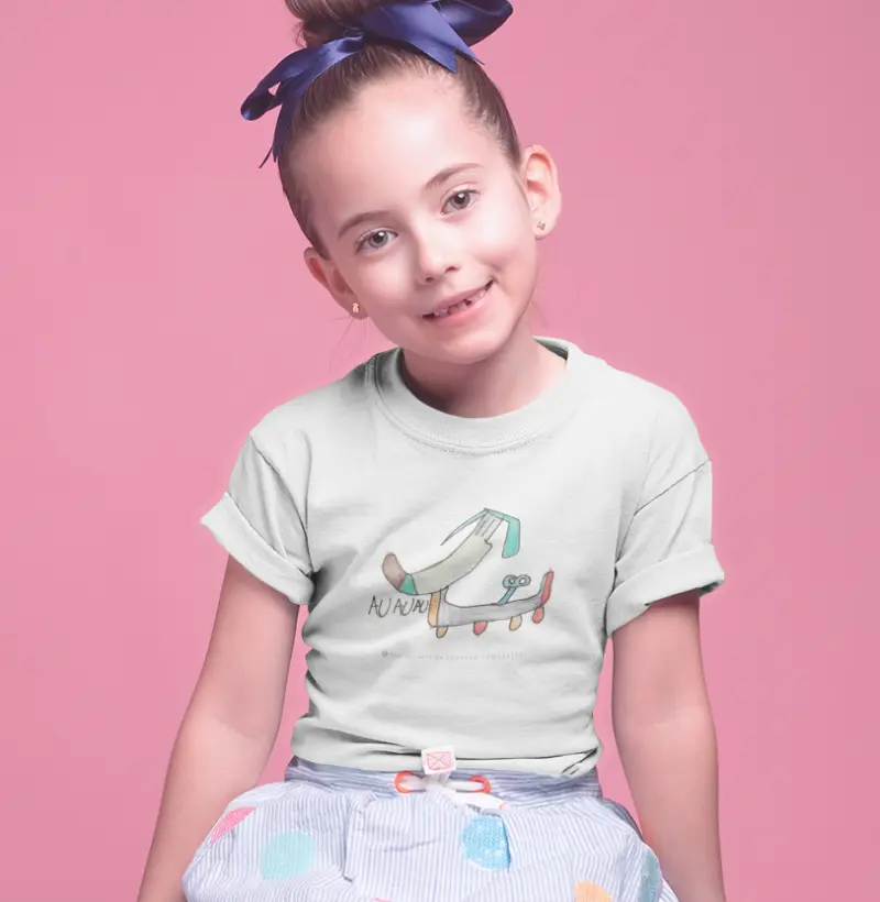 Camiseta Infantil Branca Au Au by Eduardo Tomazelli
