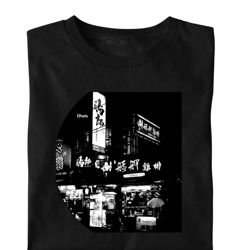 Camiseta Masculina Estampa Yoru Etheris Peruano - Preto