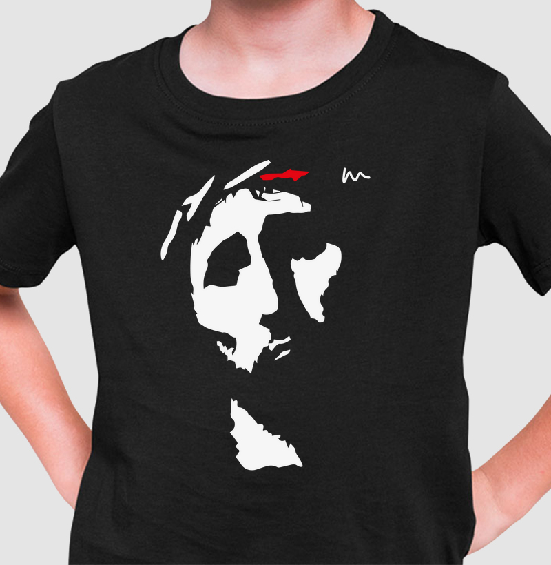 Camiseta Infantil Rosto de Cristo