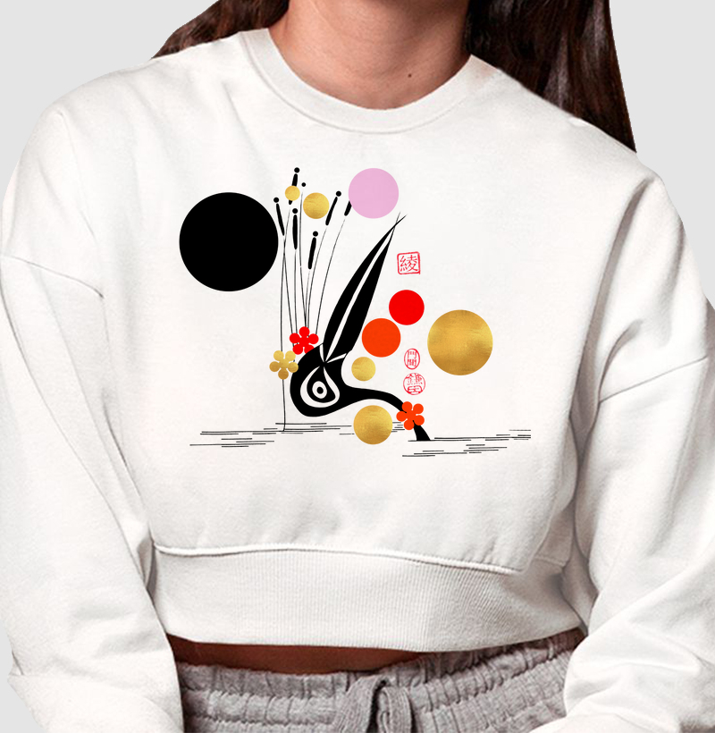 Leticia Aya Kamada Cropped Moletom