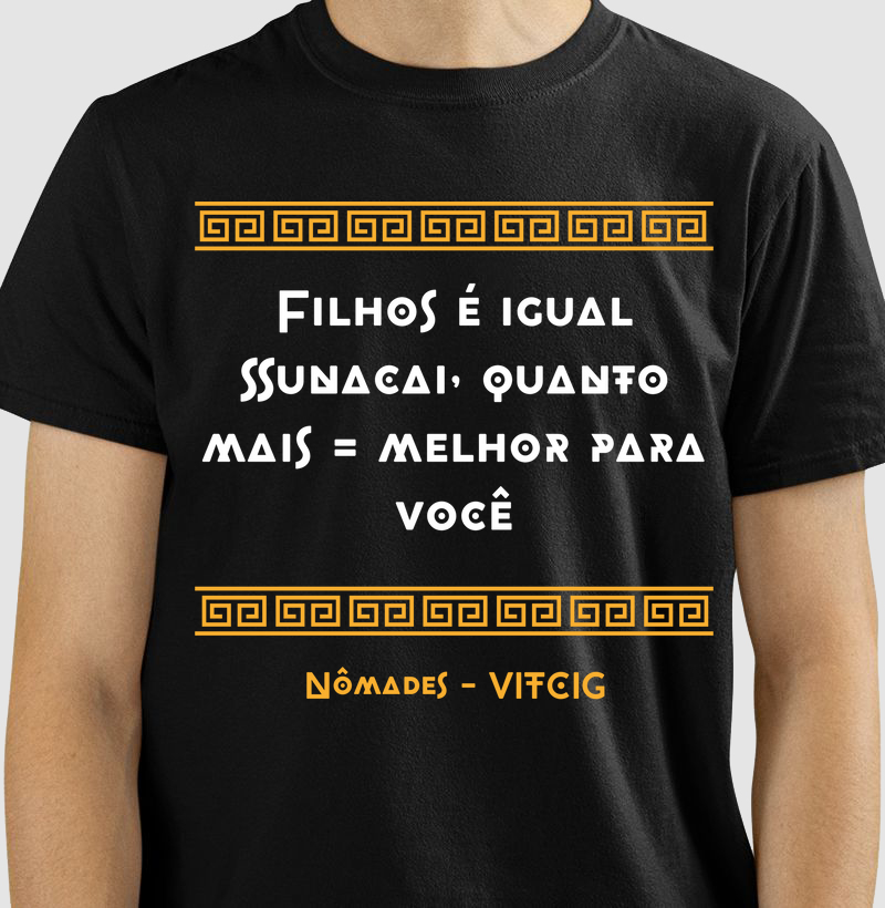 FILHOS. T-SHIRT Black Rom - Coleção NOMADS VITCIG