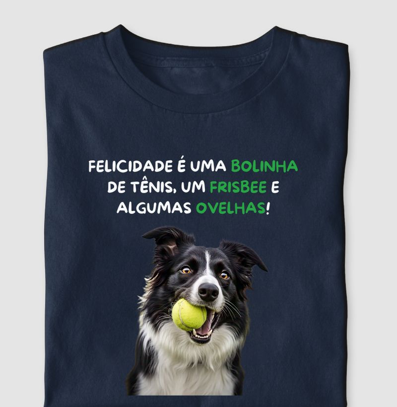 Felicidade é uma bolinha, um frisbee e algumas ovelhas