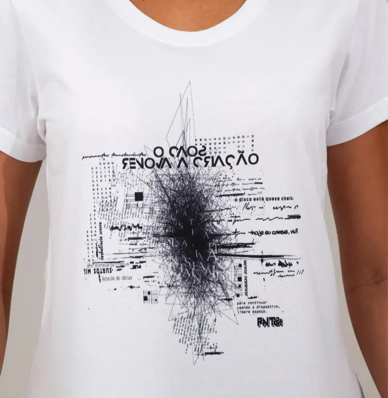T-SHIRT "CAOS" / O CAOS RENOVA A CRIAÇÃO