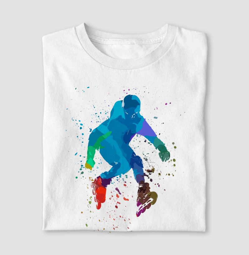 Patinador em Aquarela - Inline