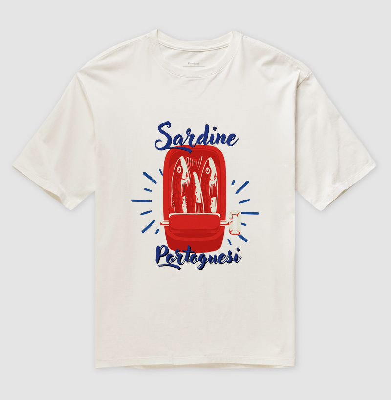 Camiseta Oversized Tendência - Sardine 
