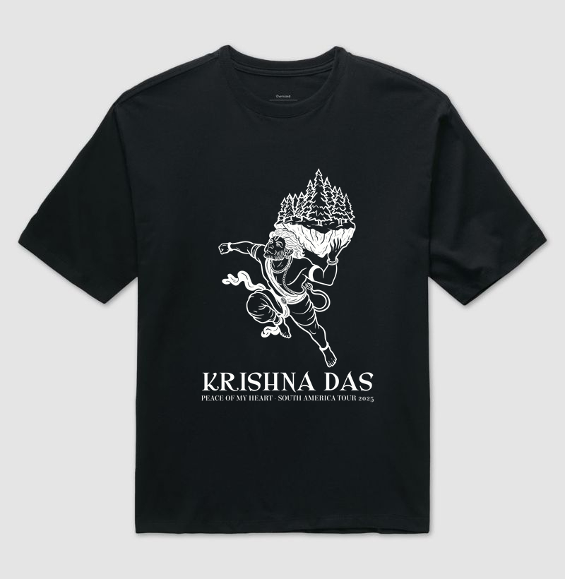 Hanuman Mountain - Camiseta Oversized - Estampa Branca