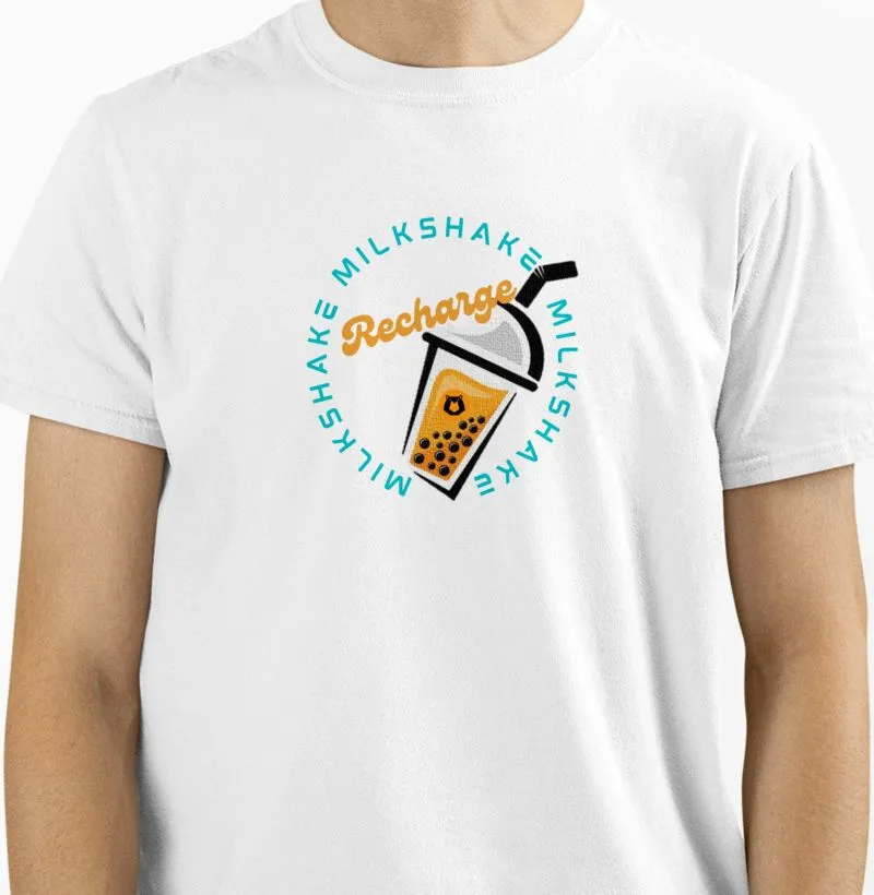 camiseta copo milkshake recharge