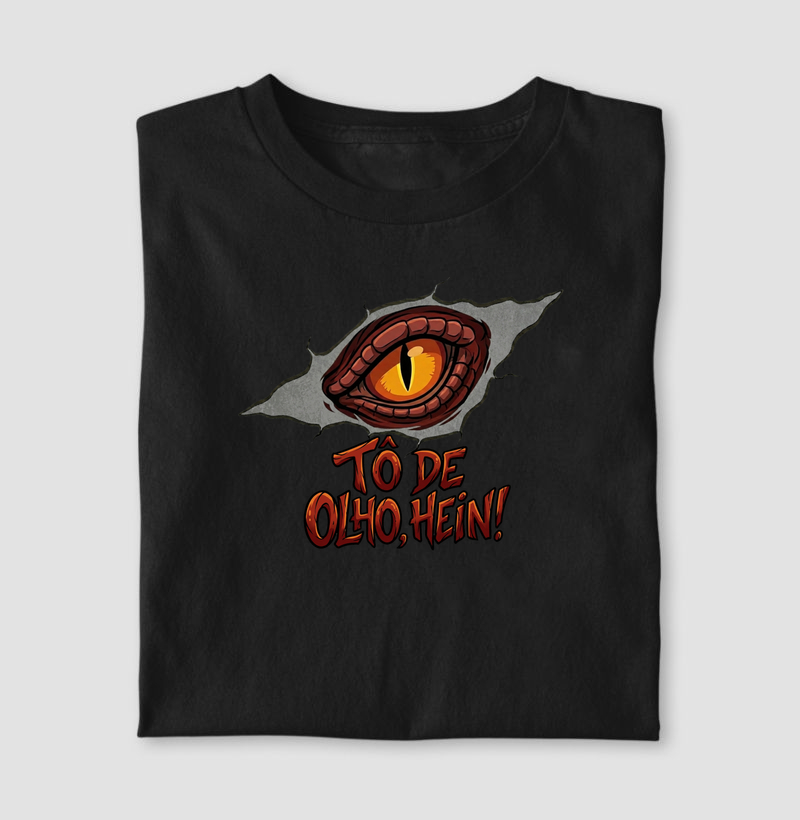 Camisa Algodão Estampada To De Olho Hein Premium Cinza