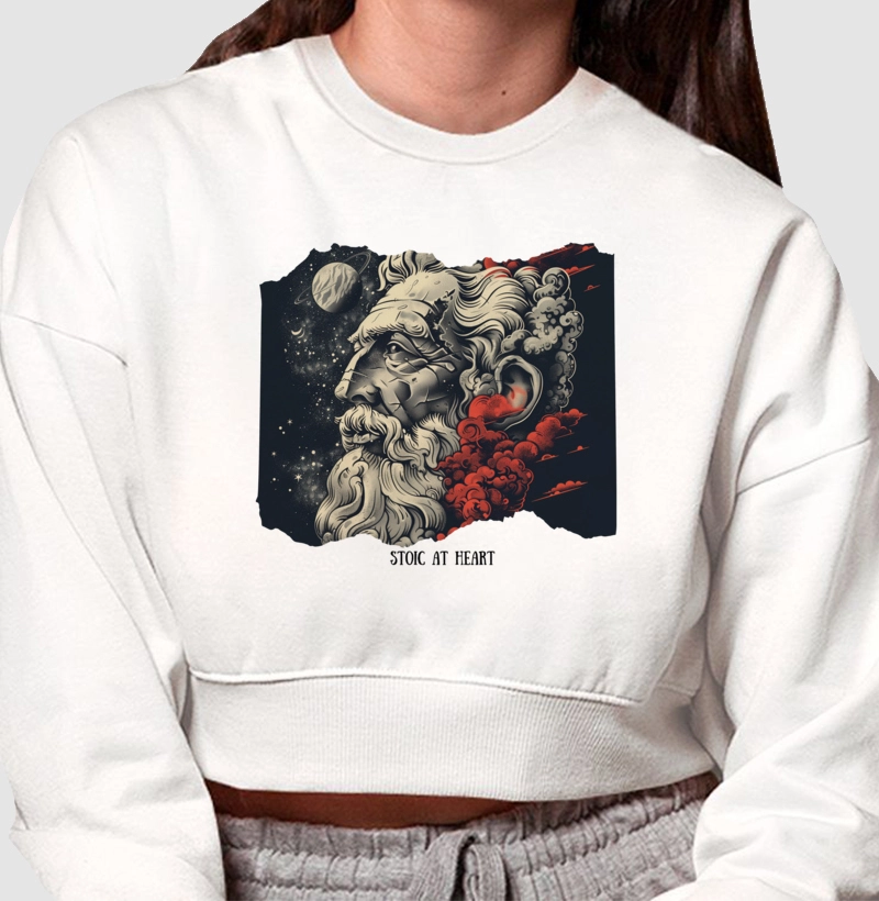 Moletom Cropped Estoicismo Stoic at heart