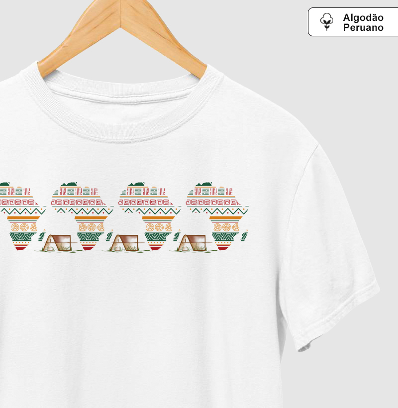 Camiseta Aruanda Ê – Raízes Afro em Cada Detalhe