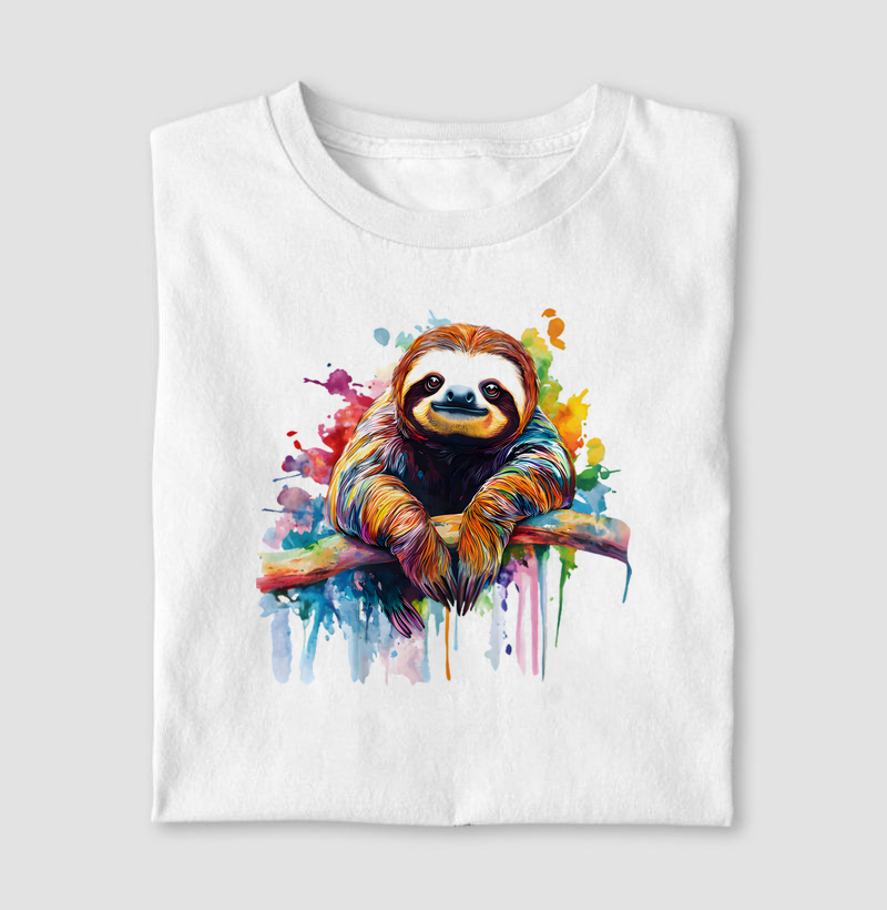 Bicho Preguiça colors aquarela