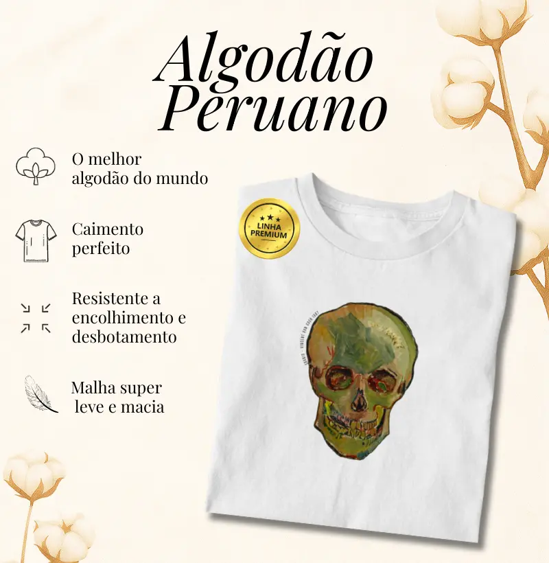 Algodão Peruano - Crânio de gênio