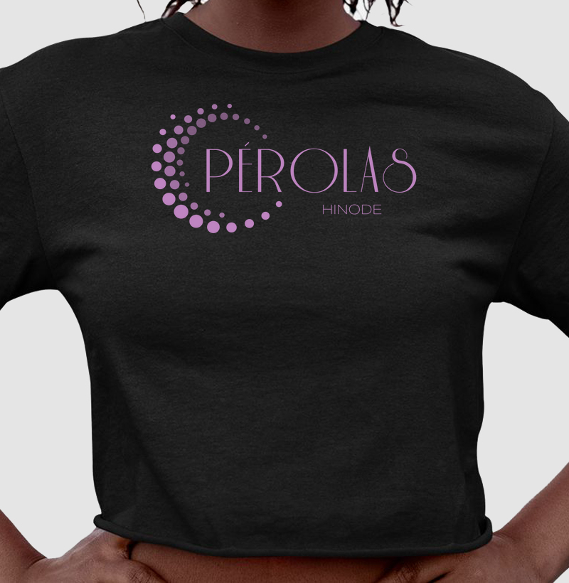 CAMISETA HINODE CROPPED PÉROLAS - FEMININO