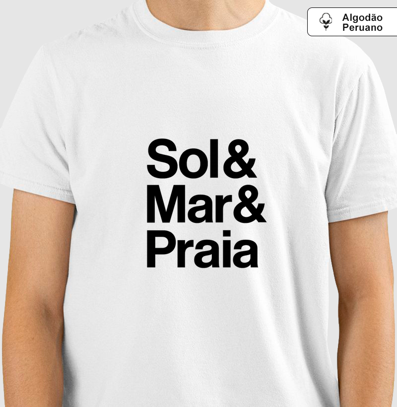 (Algodão Peruano)Sol Mar Praia