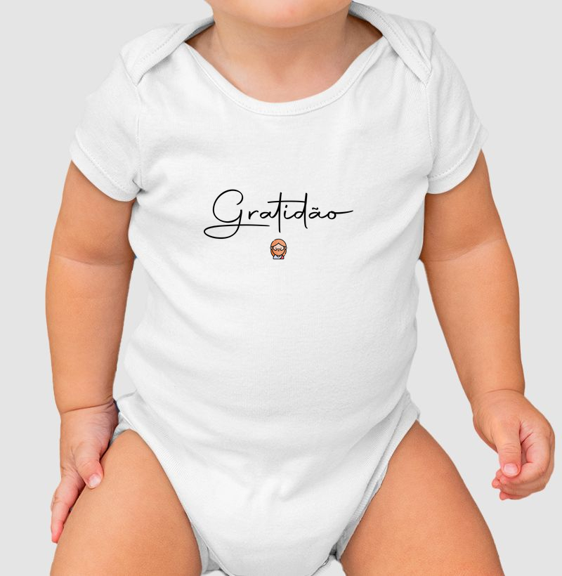 Gratidão | Body Infantil Cristão Loucos Por Jesus