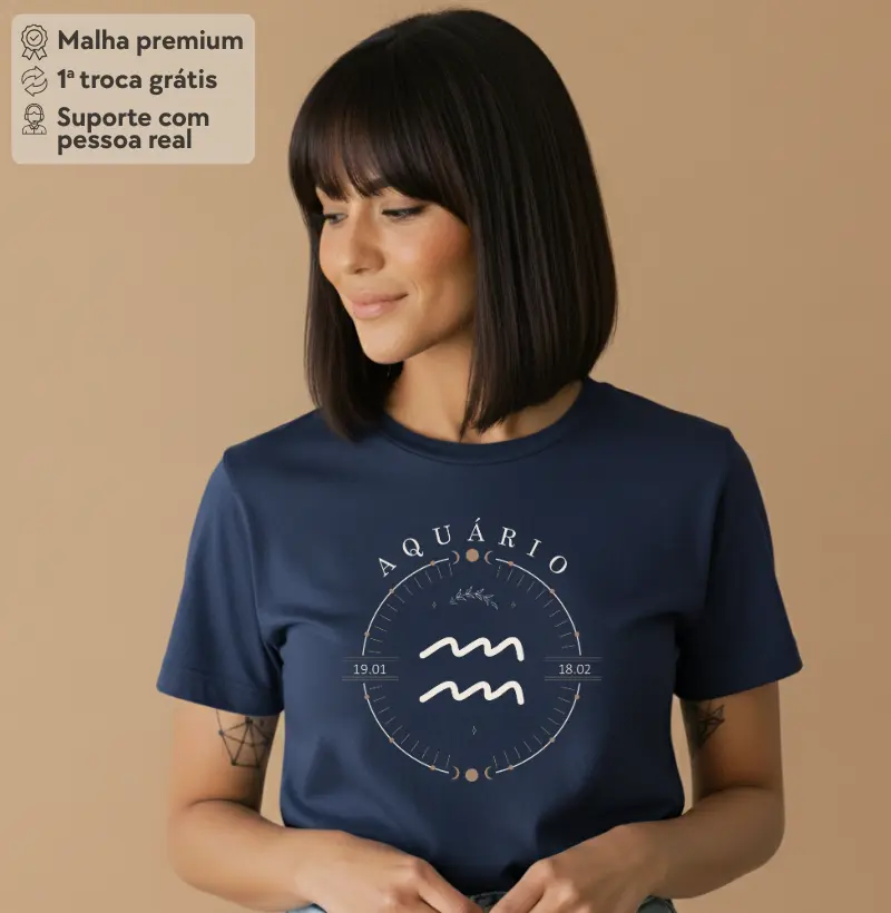 Camiseta Zodíaco Aquário
