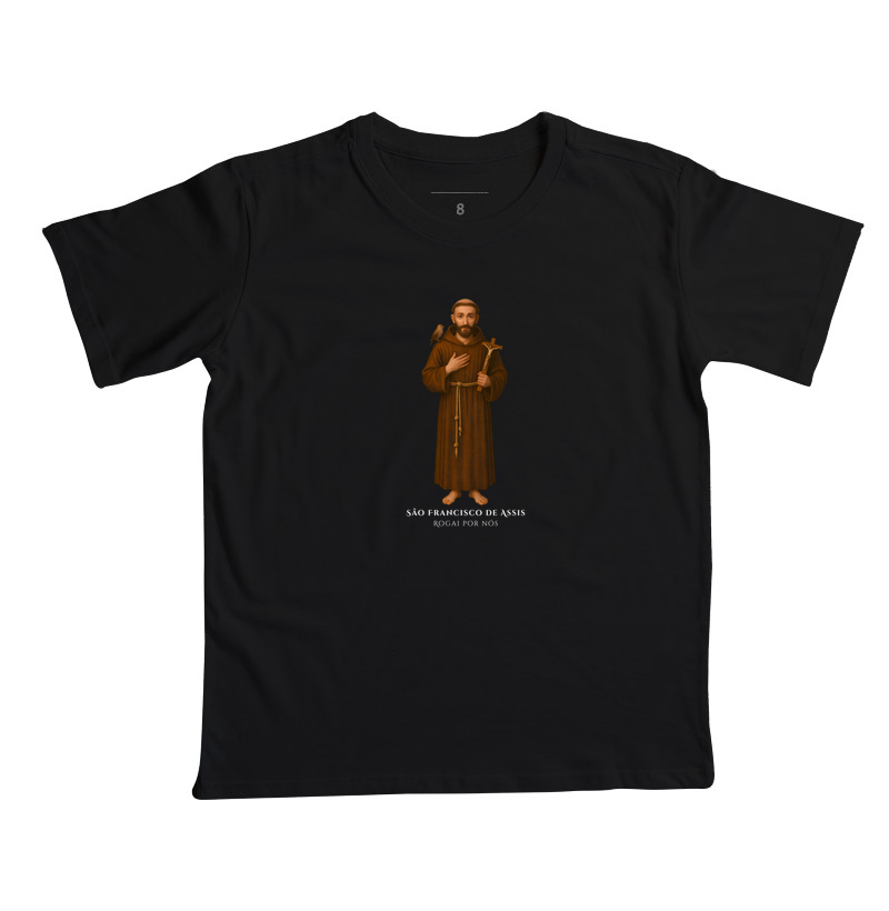 Camiseta Católica - São Francisco de Assis - Rogai por nós