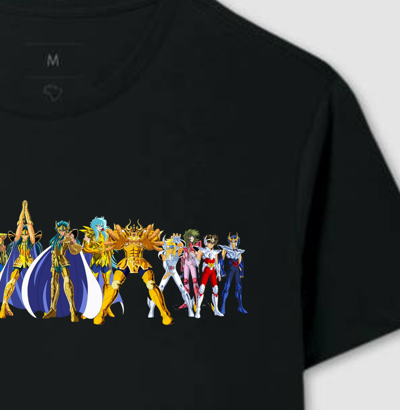 Camiseta geek com estampa CDZ - Cavaleiros do Zodíaco