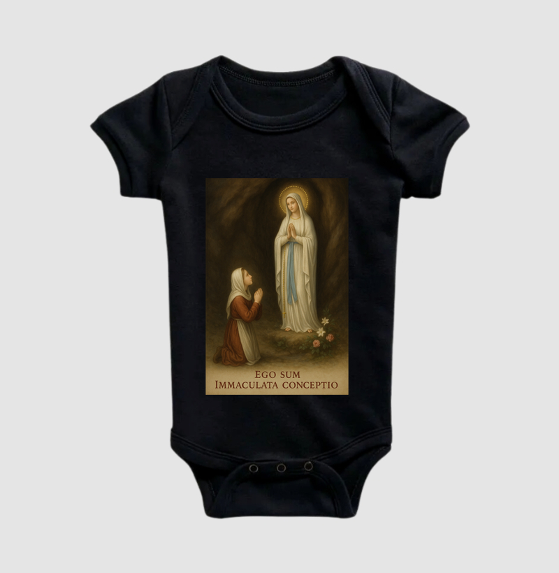 Body Infantil Ego Sum Immaculata Conceptio "Nossa Senhora de Lourdes e Santa Bernadette"