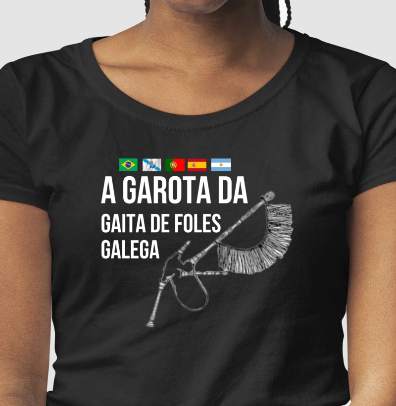 Camiseta Gaita de Foles Galega Feminino #15