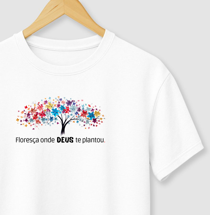 Floresça onde Deus te plantou árvore colorida