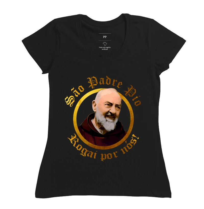 Camisa - T-Shirt - Padre Pio