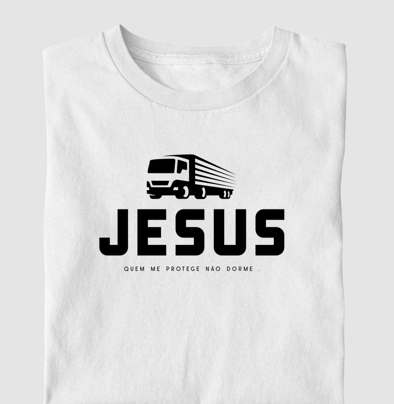Camiseta Masculina Caminhoneiro Quem me Protege não Dorme