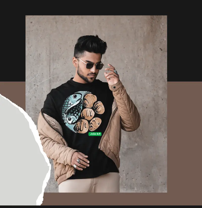 Camisa Preta 5 pães