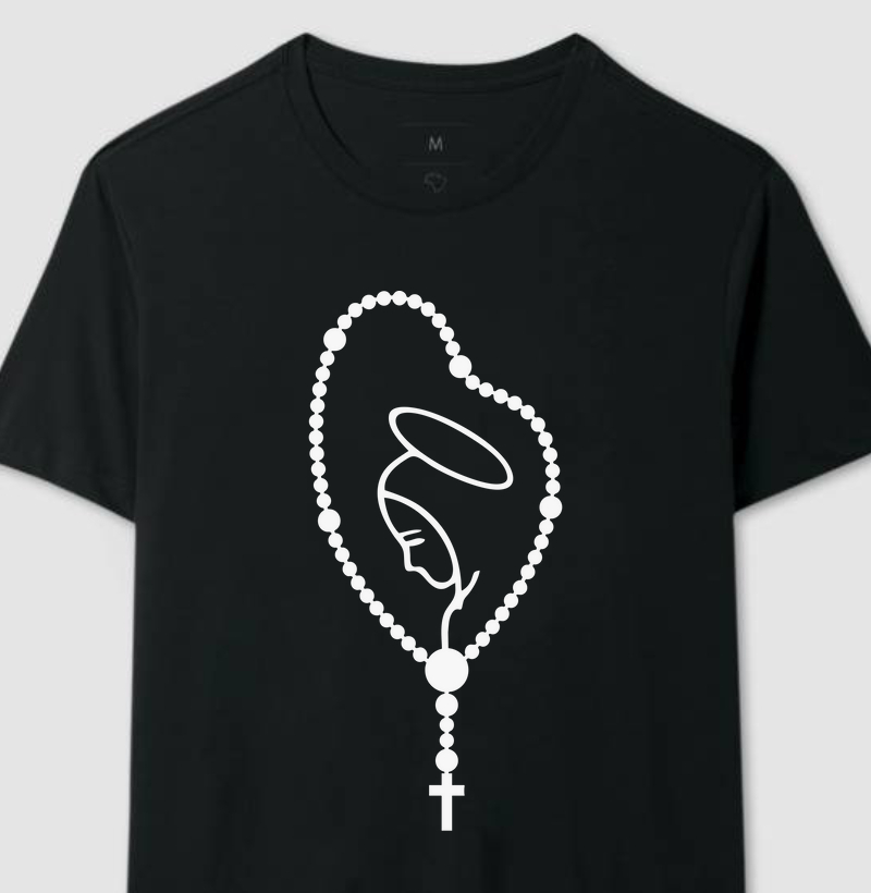 CAMISETA ROSÁRIO DE MARIA