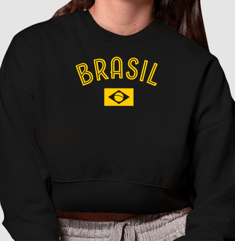 Moletom Cropped Brasil