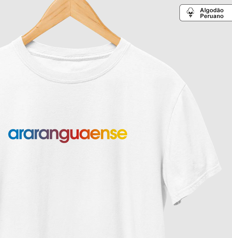Camiseta Algodão Peruano Araranguaense Cores da Bandeira