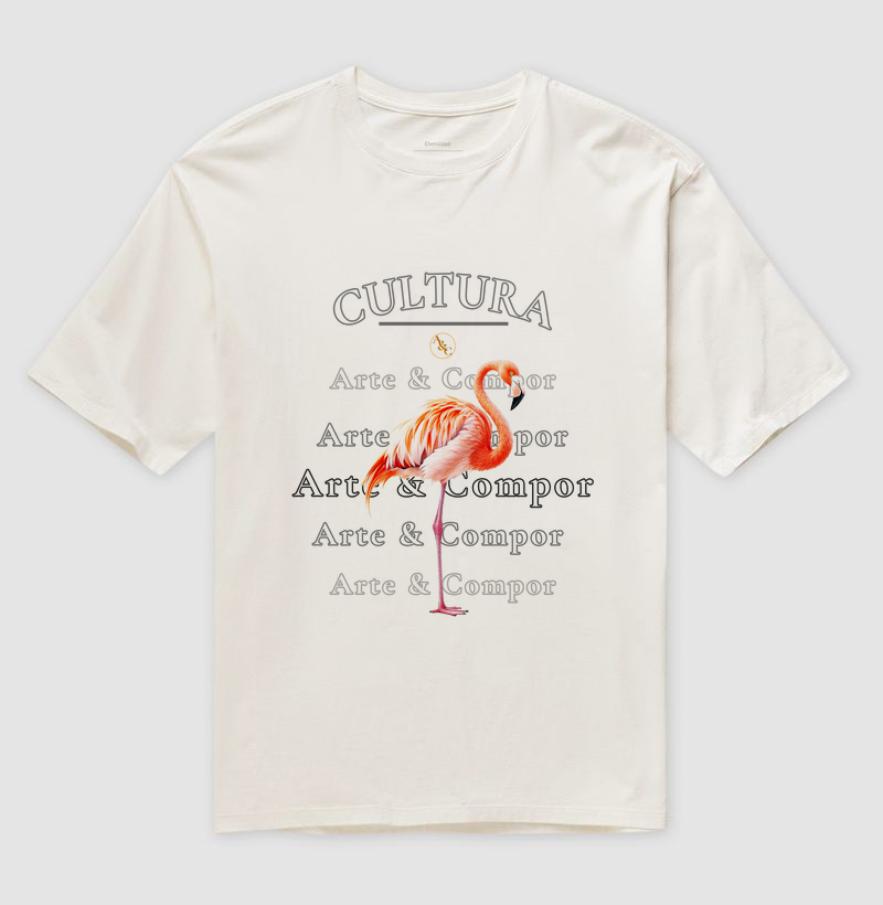 Camiseta Flamingo Arte & Compor