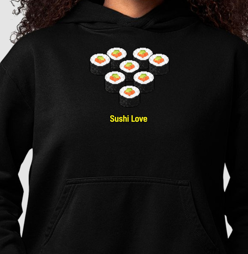Hoodie Moletom Sushi Love Reset8Bit