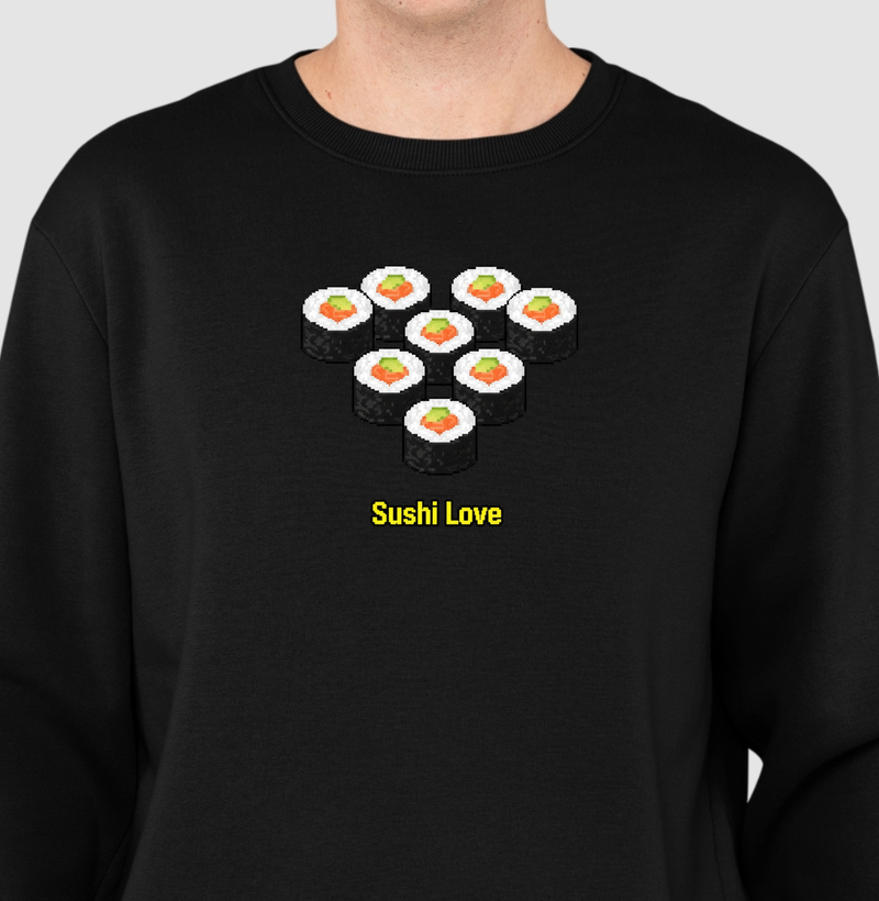 Suéter Moletom Sushi Love Reset8Bit