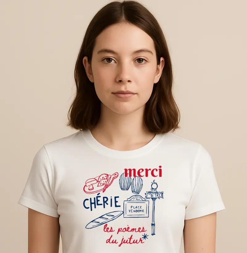 Camiseta Merci Cherie Bicolor