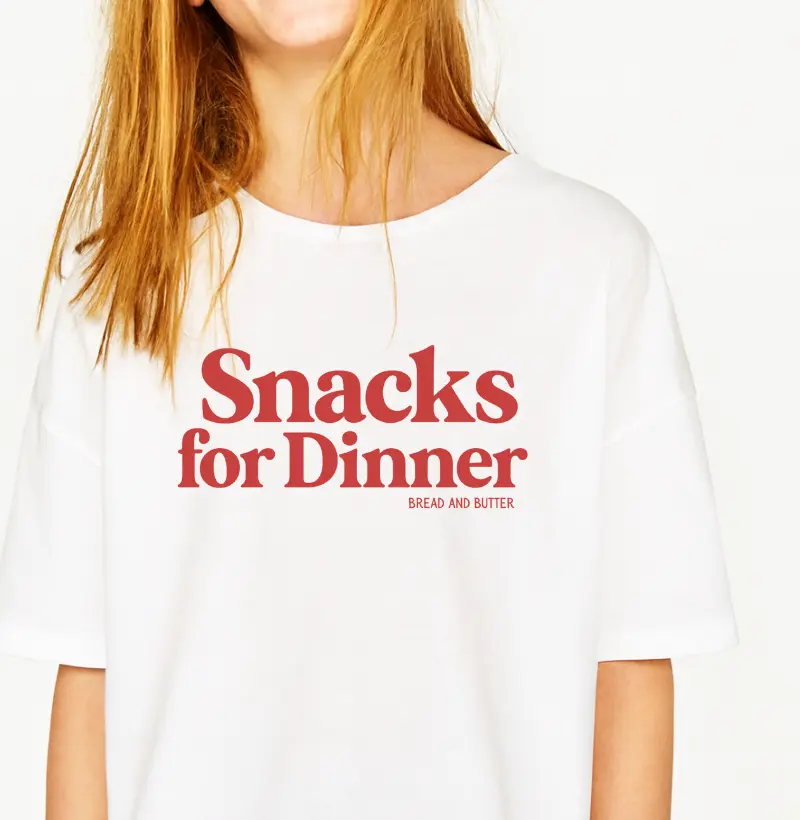 Camiseta Snacks for Dinner