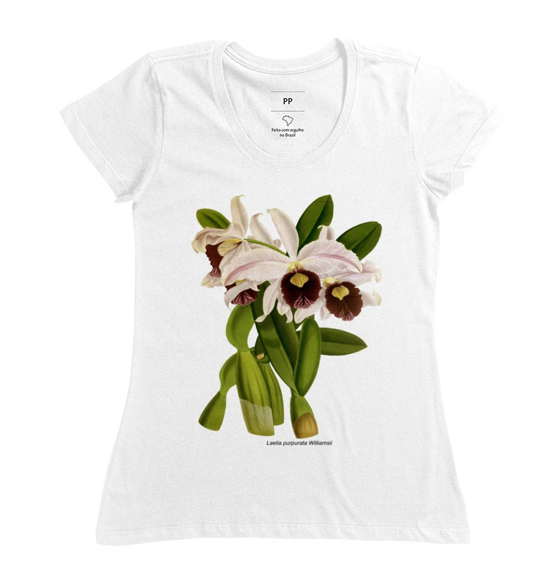 Camiseta Feminina Brasilaelia purpurata t-shirt