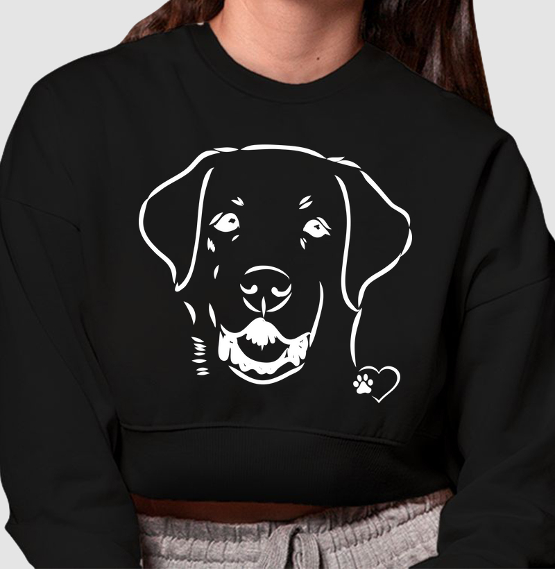 Cropped moletom Contorno Labrador