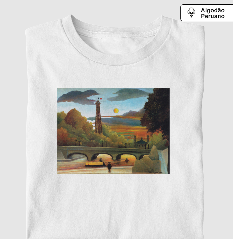 Henri Rousseau's Seine and Eiffel-tower in the sunset (1910)